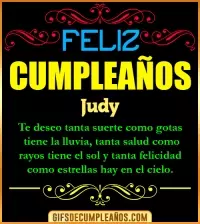 Frases de Cumpleaños Judy